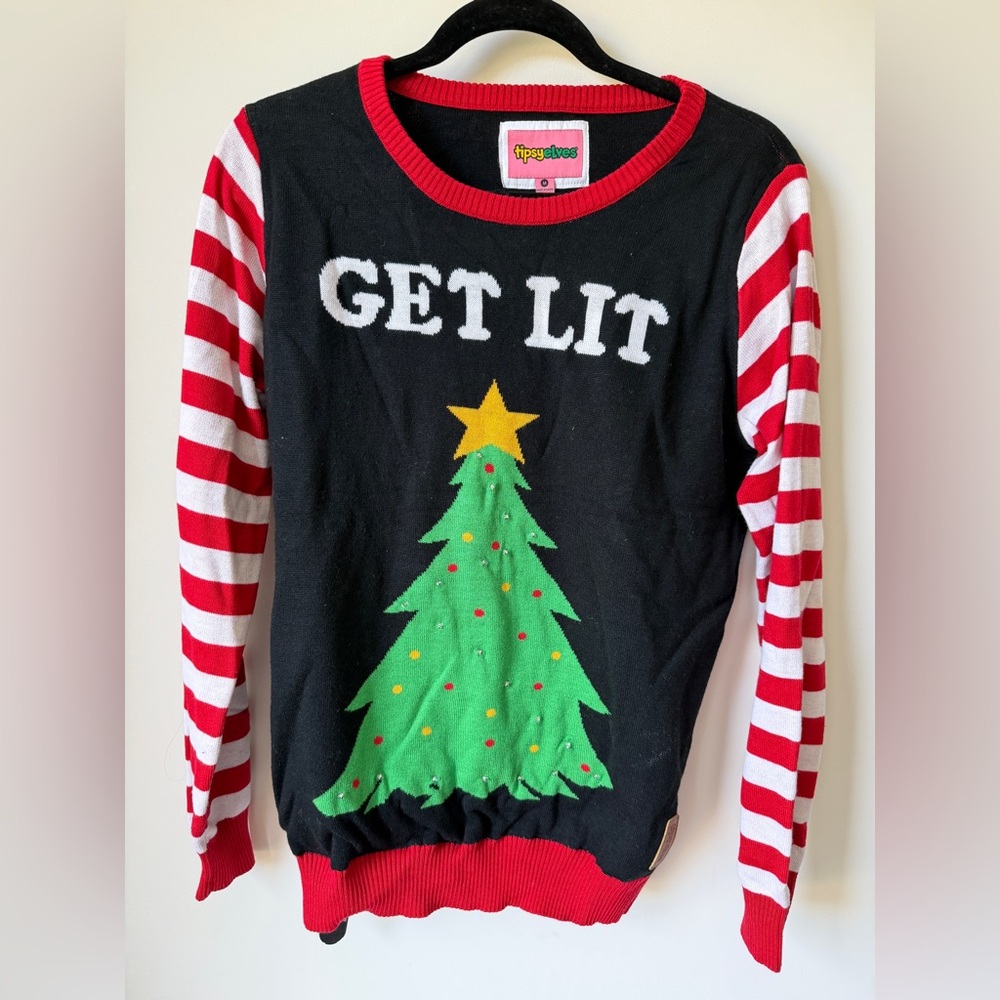 Women’s Get Lit Light Up Sweater- size Medium